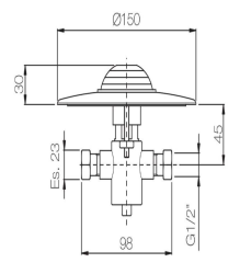 PB Pedal Line Verborgen Voetpedaal chroom voor Vloermontage 1208969760