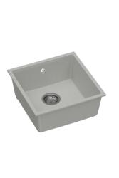 GraniteMy Universal Granieten Grijs Spoelbak 40x40 cm Opbouw, Onderbouw en Vlakinbouw met RVS Plug 1208970743