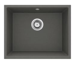GraniteMy Universal Granieten Grijs, donker Spoelbak 50x40 cm Opbouw, Onderbouw en Vlakinbouw met RVS Plug 1208970744