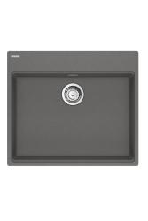 Franke Maris MRG 610-60 Care Fragranite Stone grey ondiepe mindervalide Spoelbak 635 x 559 mm Opbouw met Kraangatbank 114.0729.486