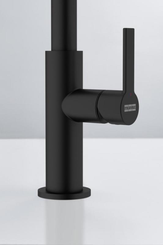 Franke Maris Slim J Keukenkraan Draaibare Ronde Uitloop Zwart 115.0728.386