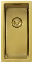 Pure.Sink Exclusivo kleine Gouden spoelbak 18x40 cm 10mm radius onderbouw, vlakinbouw en opbouw PEX1840-60