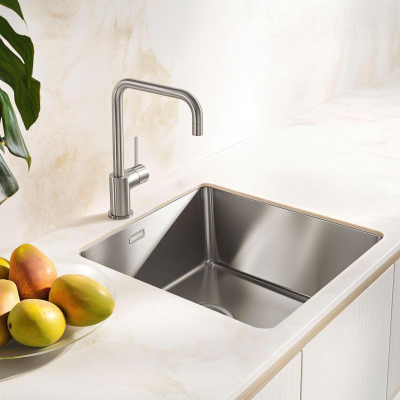 Pure.Sink Exclusivo RVS spoelbak 40x40 cm 10mm radius onderbouw, vlakbouw en opbouw PEX4040-02