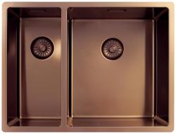 Pure.Sink Exclusivo Koperen 1,5 anderhalve spoelbak 18+34cm 10mm radius PEX183440-62