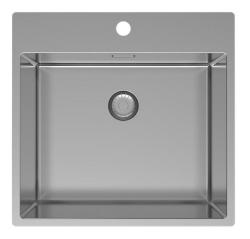 Pure.Sink Exclusivo RVS spoelbak 54x52cm Tapwing met kraangatbank 10mm radius PEX5040T-02