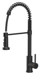 Quadri Redwick  keukenmengkraan zwart met half-flexibele uitloop en douche met 2 straalsoorten plus waterstop-functie 1208971410