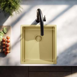 Pure.Sink Luxion Gouden spoelbak 36x40 cm onderbouw, vlakinbouw en opbouw PLX3640-60