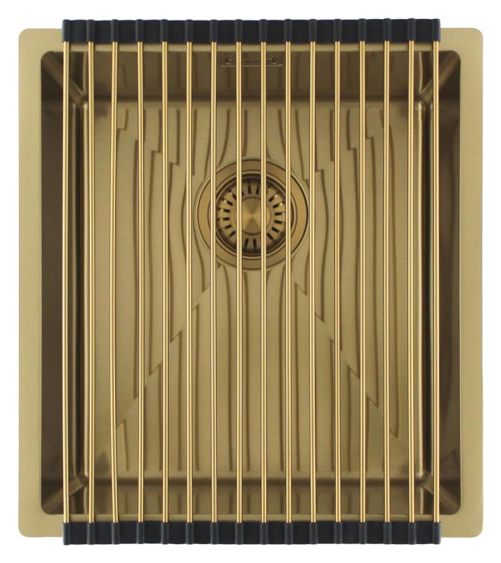 Pure.Sink Luxion Gouden spoelbak 36x40 cm onderbouw, vlakinbouw en opbouw PLX3640-60