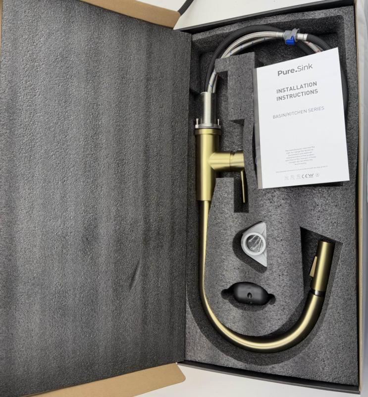 Pure.Sink Elite Steel Stream-S keukenkraan PVD koper met uittrekbare uitloop PS8045-62