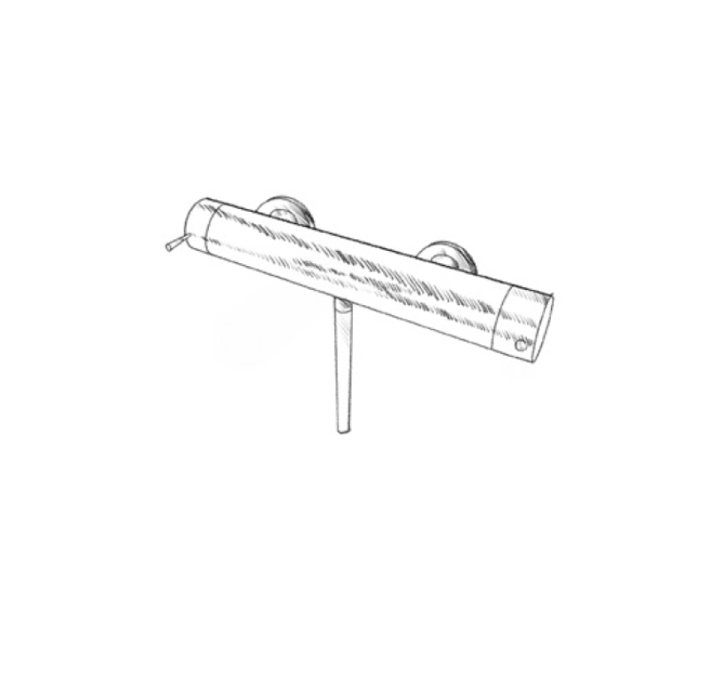 MURO TUA douchemengkraan met douchegarnituur chroom M1.B1.CR