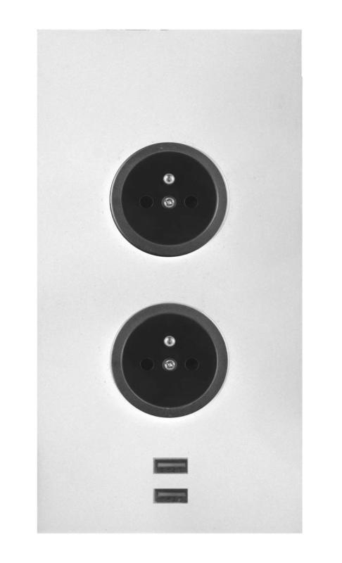 Indux Corner Еnergiezuil met 2 Stopcontacten Penaarde Wit 1208972295