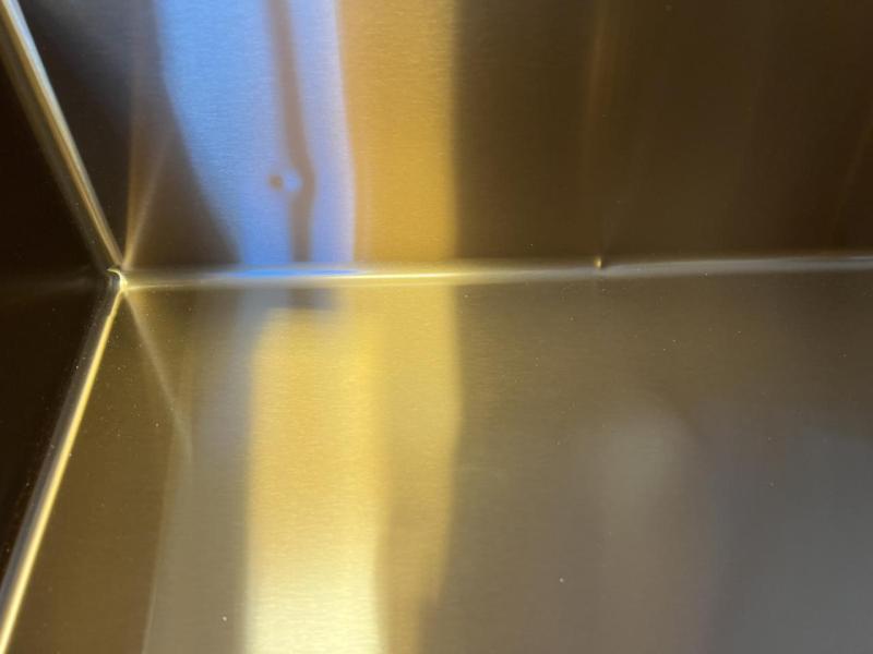 OUTLET Beschadigd!! Pure.Sink Exclusivo grote Koperen spoelbak 70x40 cm 10mm radius onderbouw, vlakinbouw en opbouw 1208972332