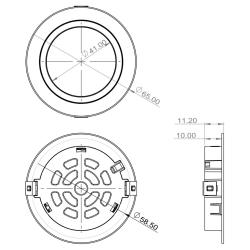 Indux Luma kleine inbouw keuken Multi Tone LED Set 3 Spots RVS-look 1208972379