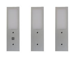 Indux Luminex Keuken Opbouw LED Set 3 Spots 4W Met Geïntegreerde Touch-Dim-Schakelaar Aluminium 1208972398