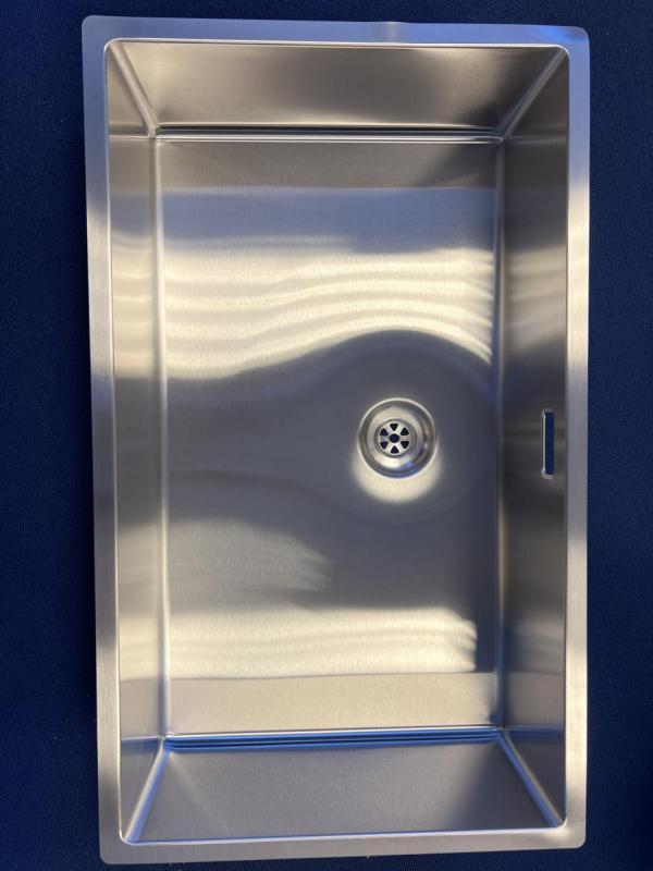OUTLET Beschadigd Pure.Sink Exclusivo grote RVS spoelbak 70x40 cm 10mm radius onderbouw, vlakinbouw en opbouw 1208972436