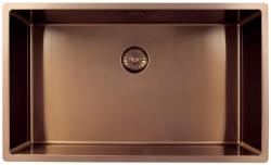 Licht bekrast Pure.Sink Exclusivo grote Koperen spoelbak 70x40 cm 10mm radius onderbouw, vlakinbouw en opbouw PEX7040-62